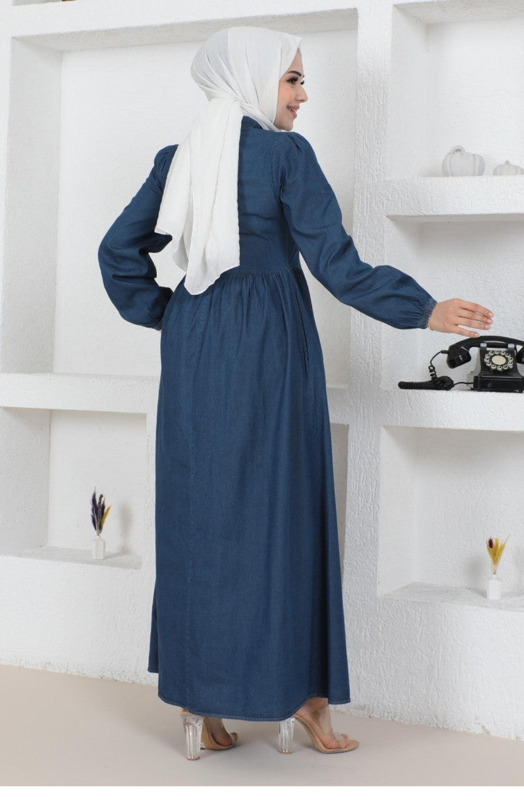 Efat Denim Abaya