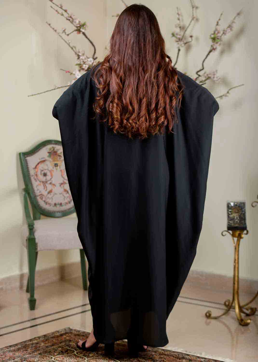 Black Butterfly Pintux Abaya