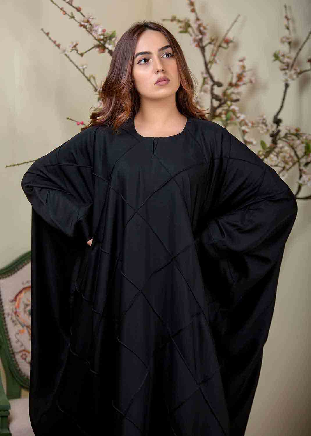 Black Butterfly Pintux Abaya
