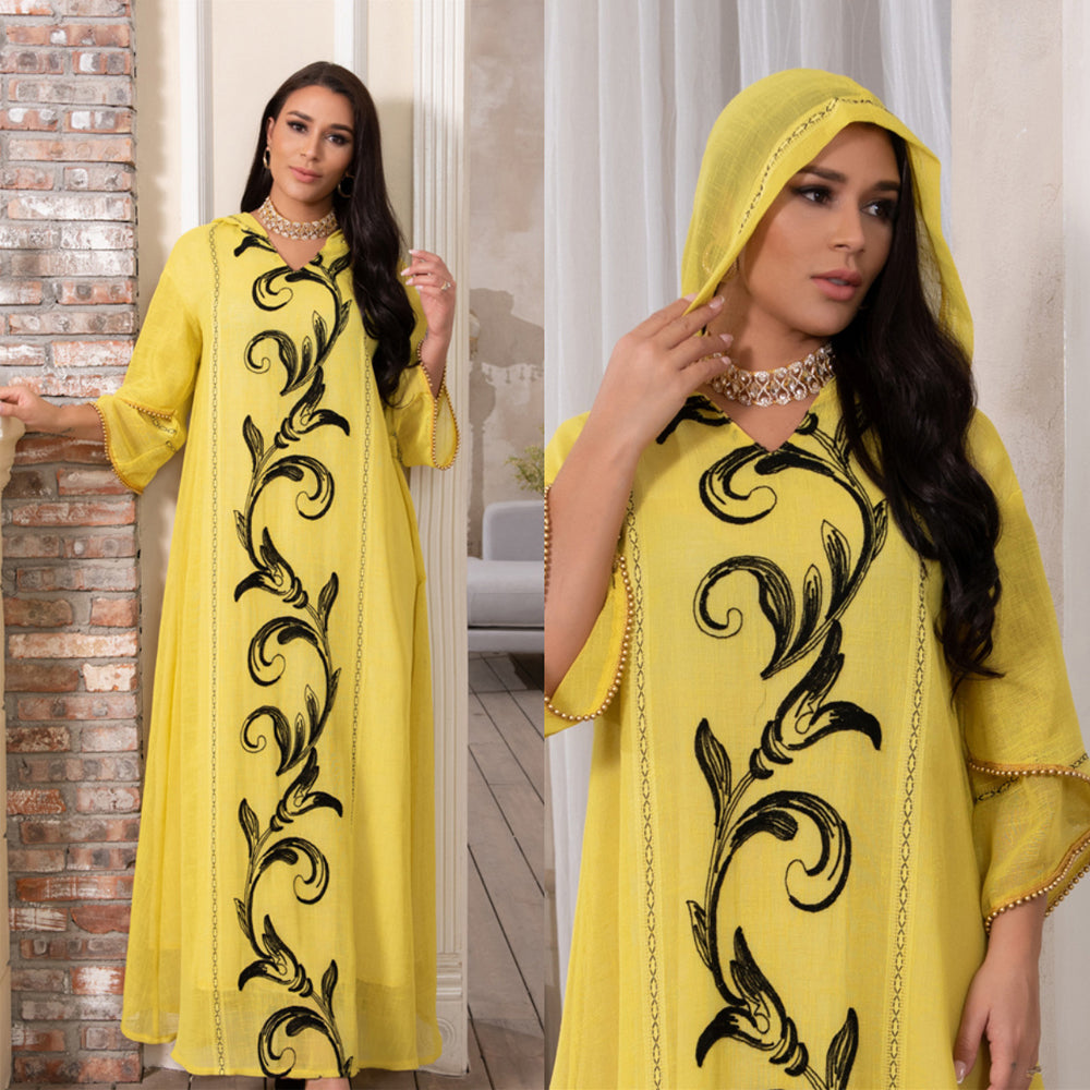 Ethnic Arabian Hoodie Abaya