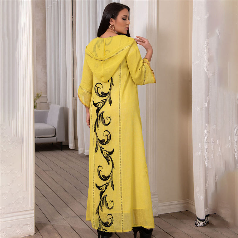 Ethnic Arabian Hoodie Abaya