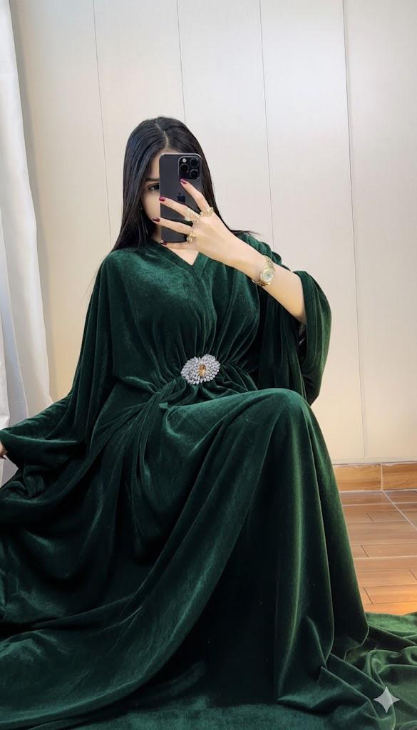 Elham Velvet Kaftan Abaya