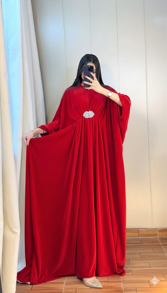 Elham Velvet Kaftan Abaya