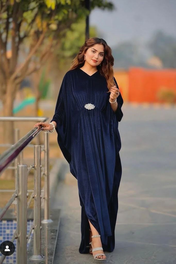 Elham Velvet Kaftan Abaya