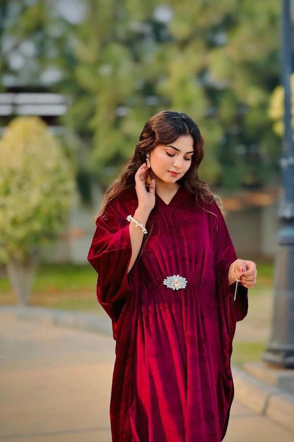 Elham Velvet Kaftan Abaya