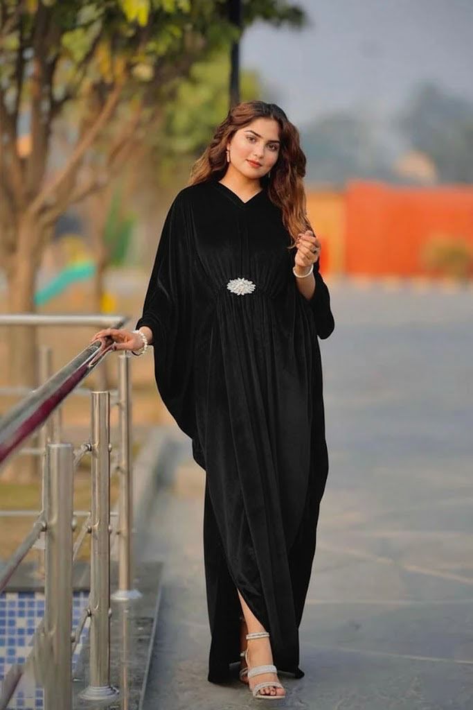 Elham Velvet Kaftan Abaya