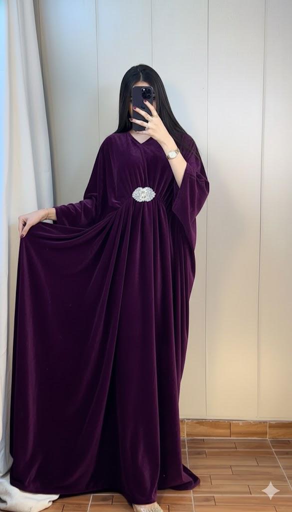 Elham Velvet Kaftan Abaya