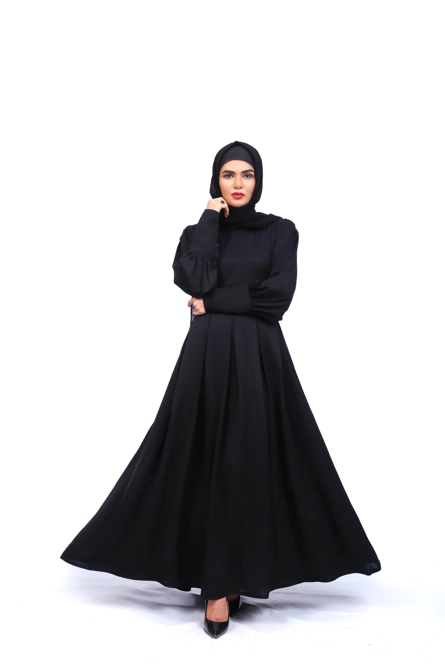 Pitchy Black Modest Maxi Abaya