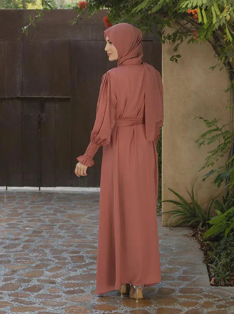 Onion Pink Maxi Abaya