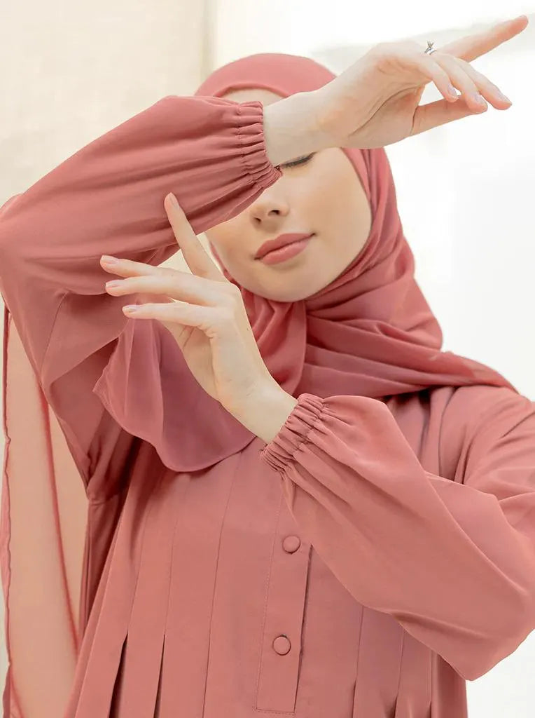 Rosewood Pink Modest Abaya