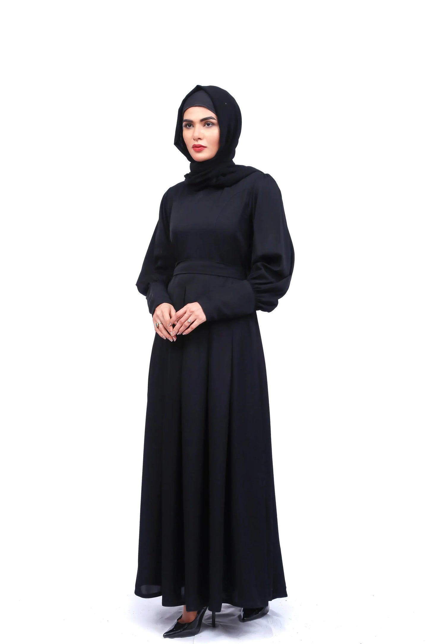 Pitchy Black Modest Maxi Abaya