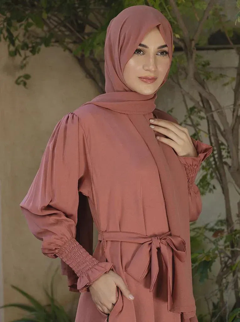 Onion Pink Maxi Abaya