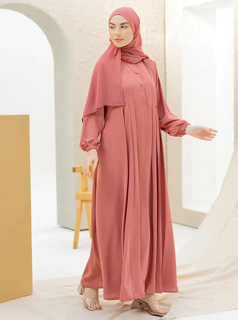 Rosewood Pink Modest Abaya
