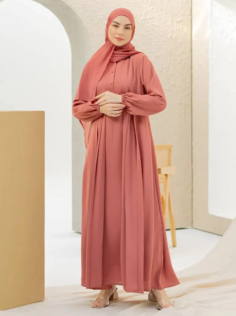 Rosewood Pink Modest Abaya
