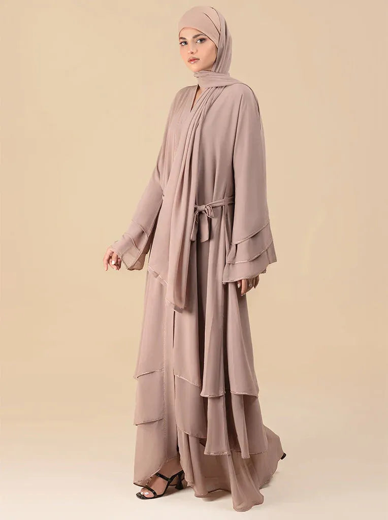 Misty Rose Maxi Abaya