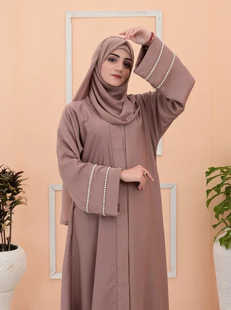 Muted Mauve Modest Abaya