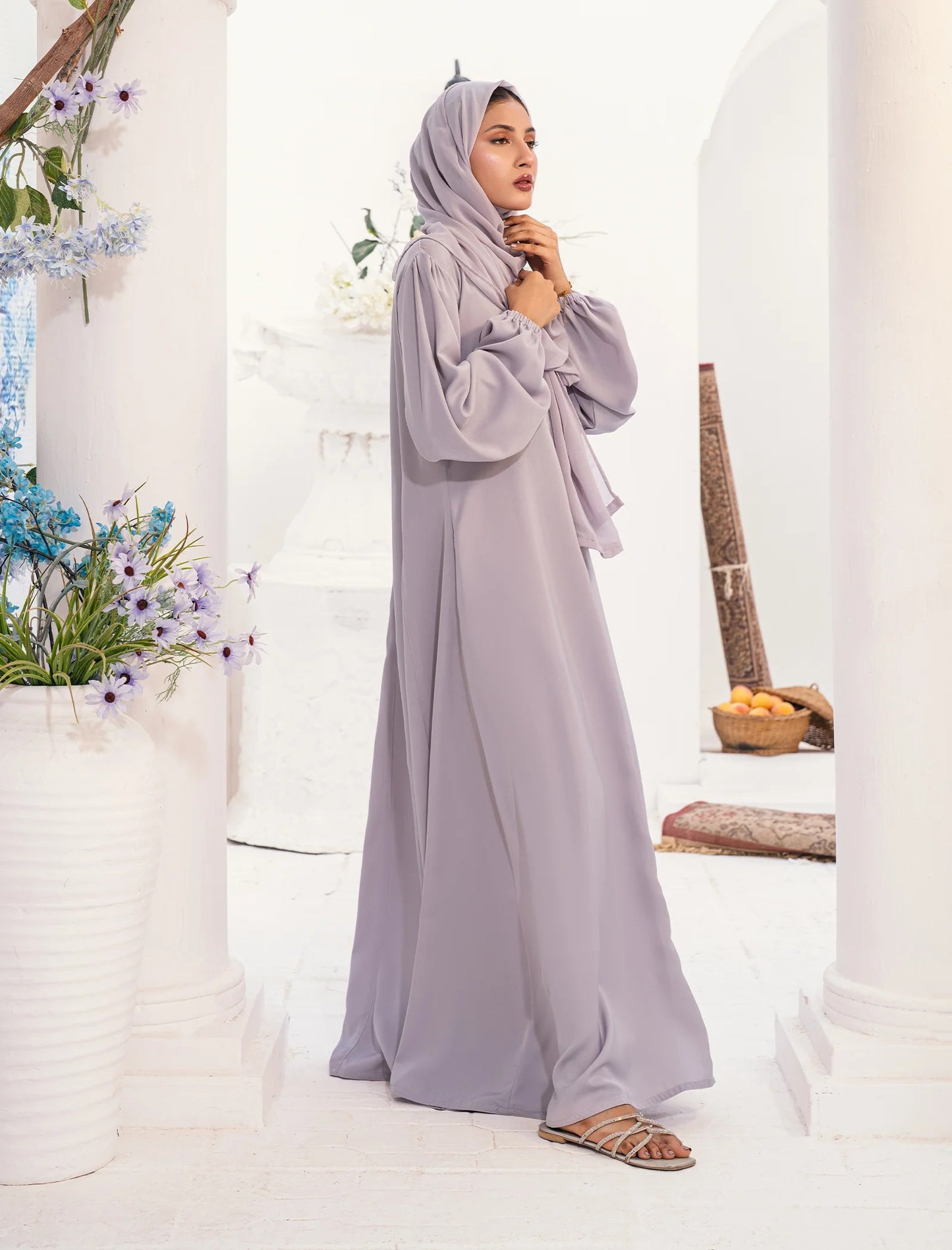 Light Lilac Modest Abaya
