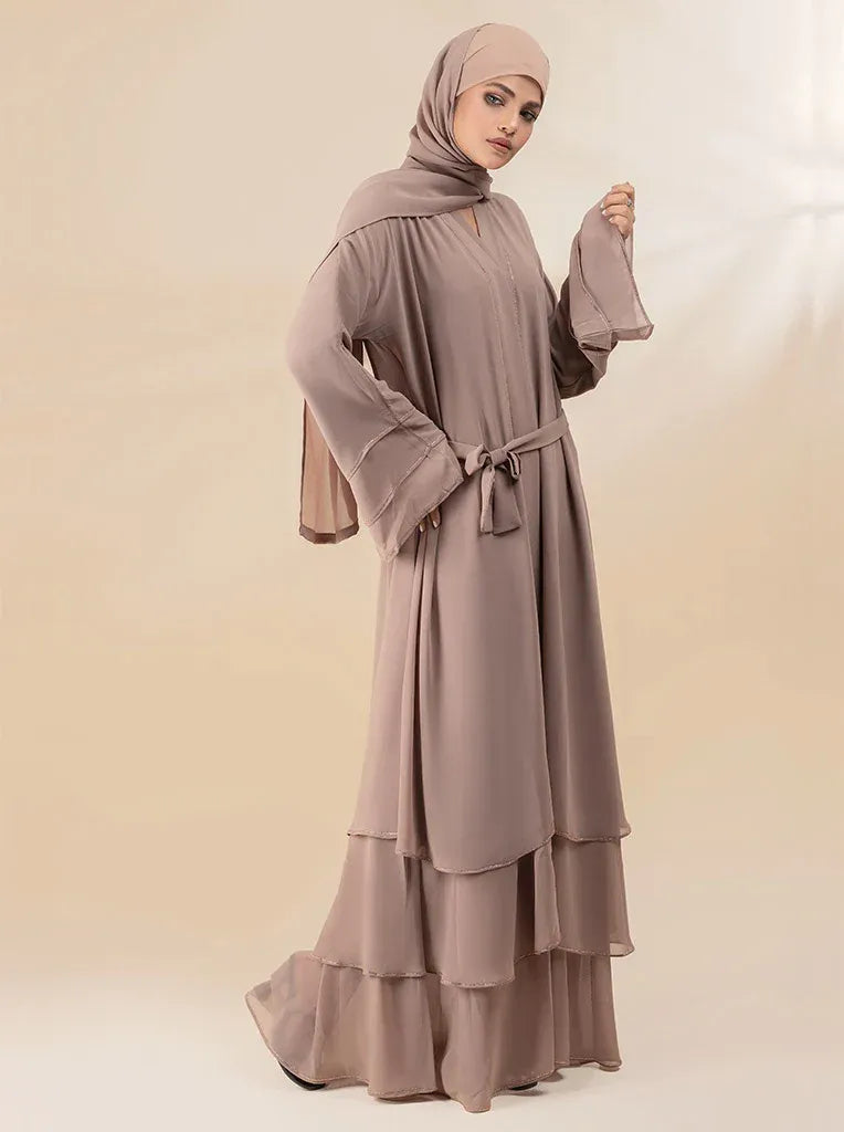 Misty Rose Maxi Abaya