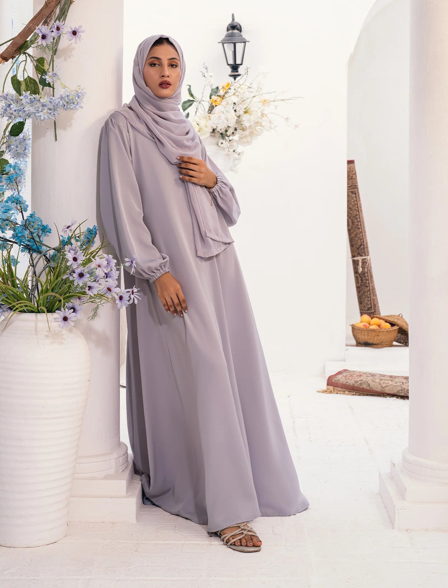 Light Lilac Modest Abaya