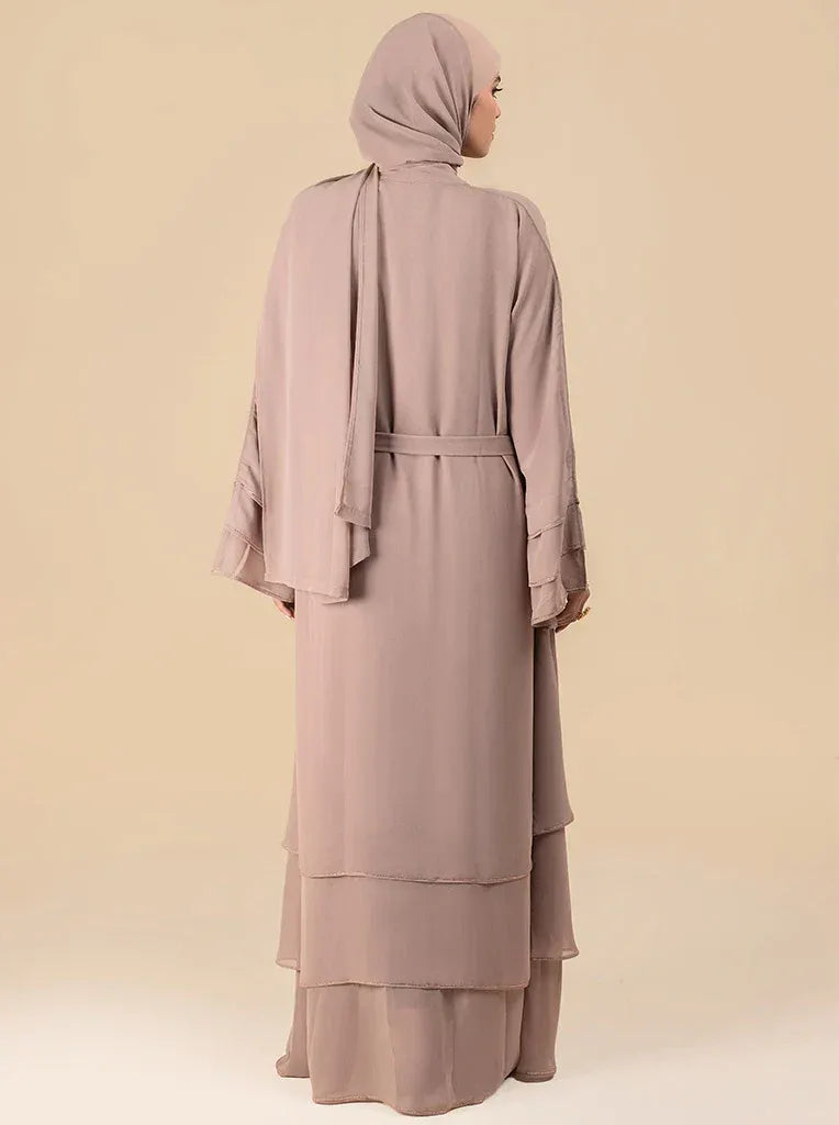 Misty Rose Maxi Abaya