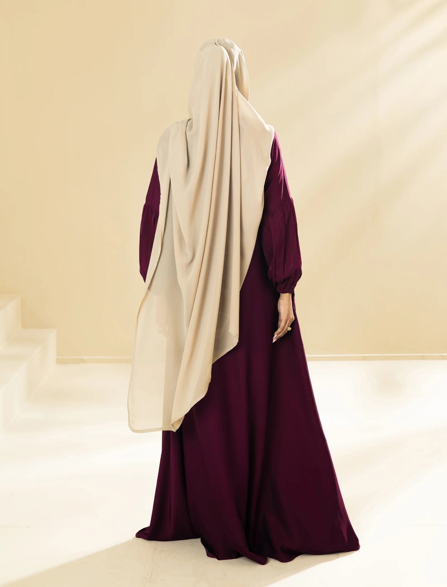 Deep Wine Modest Abaya