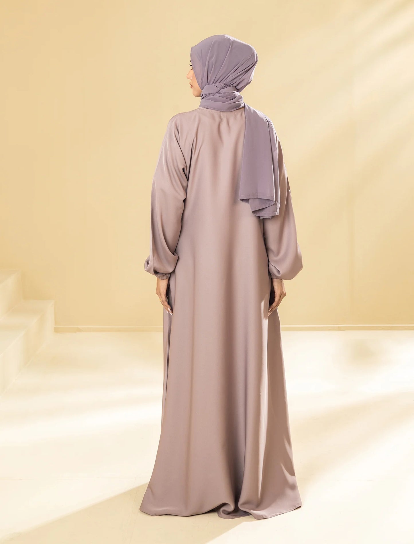 Dusty Rosette Kimono Abaya