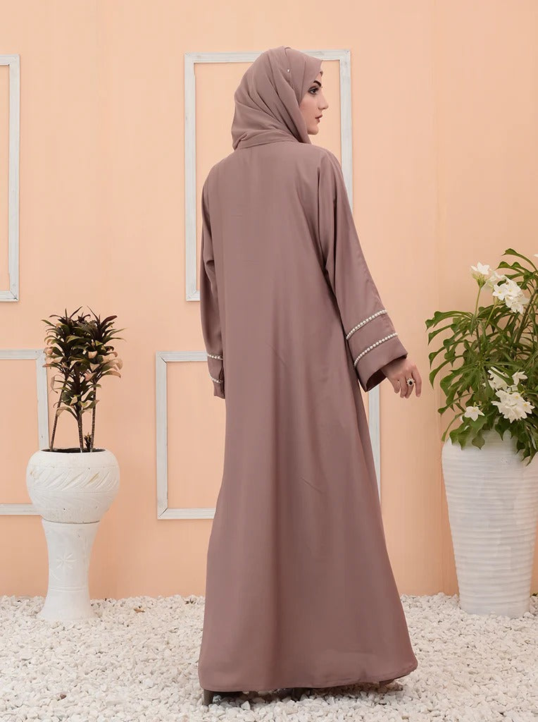 Muted Mauve Modest Abaya