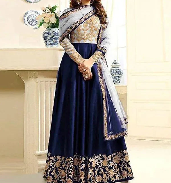 Traditional Anarkali Maxi Gown Dress Unstitched