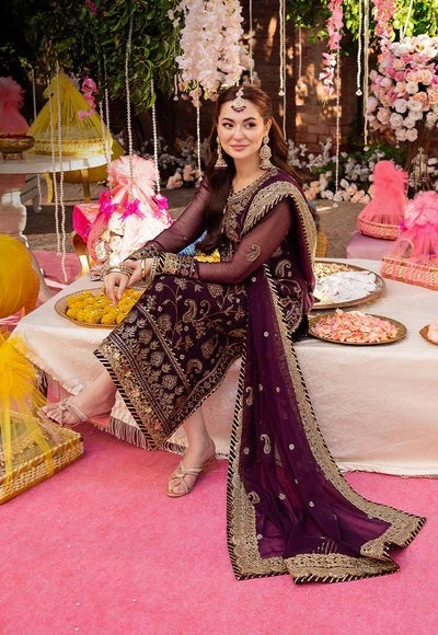 Designer wear Luxury Chiffon Embroidered 3 piece Unstitched