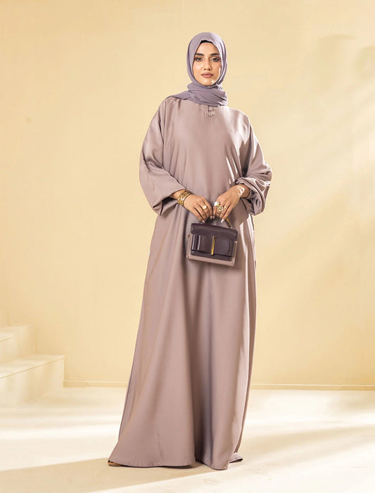 Dusty Rosette Kimono Abaya