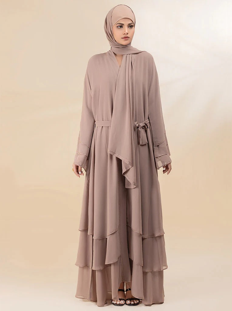 Misty Rose Maxi Abaya