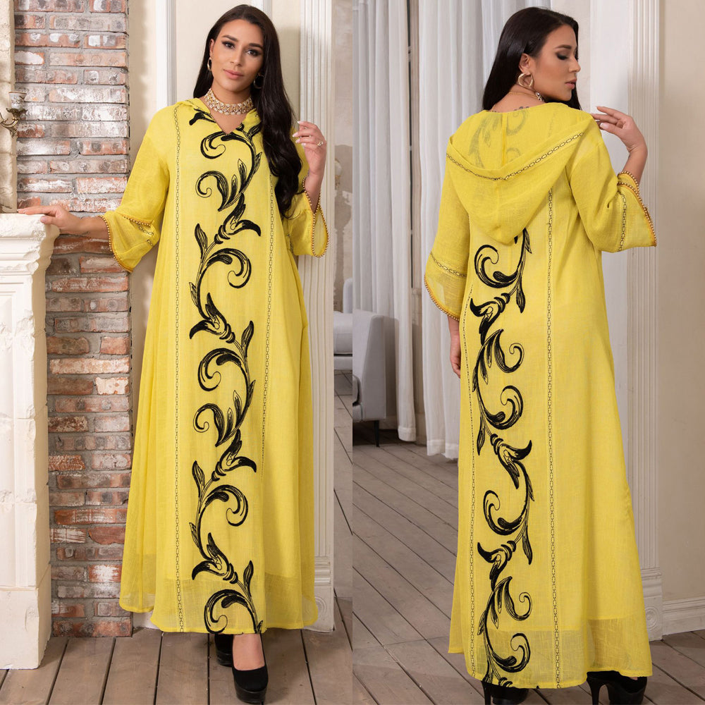 Ethnic Arabian Hoodie Abaya